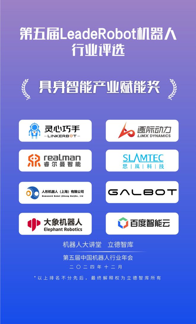 24大獎項3大榜單揭曉！2024LeadeRobot中國機器人行業頒獎典禮！(圖7)