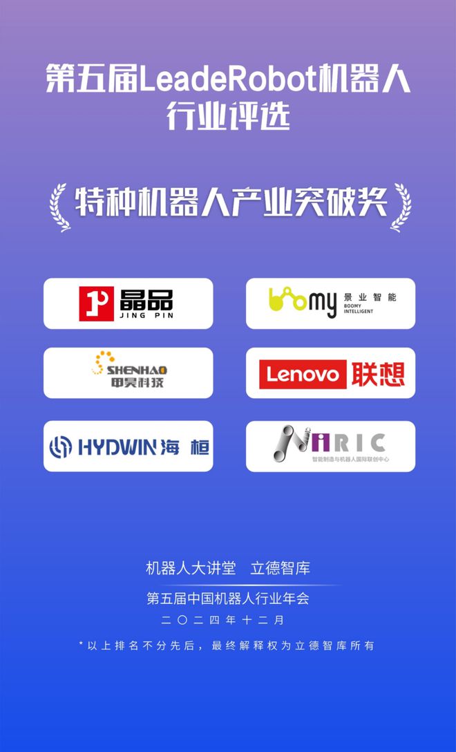 24大獎項3大榜單揭曉！2024LeadeRobot中國機器人行業頒獎典禮！(圖14)